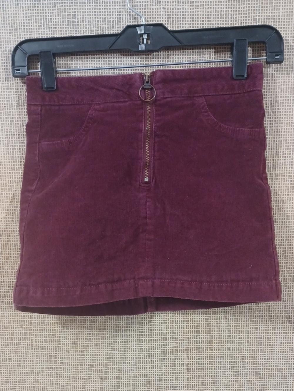 Justice Corduroy Mini Skirt in Deep Wine